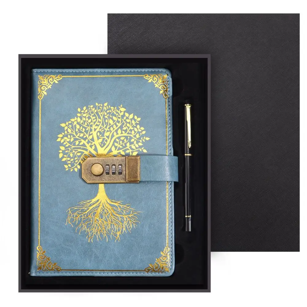 Stationery Password Notebook Protecting Secrets Retro A5 Notebook with Lock Stain Resistant Smooth Travelers Journal