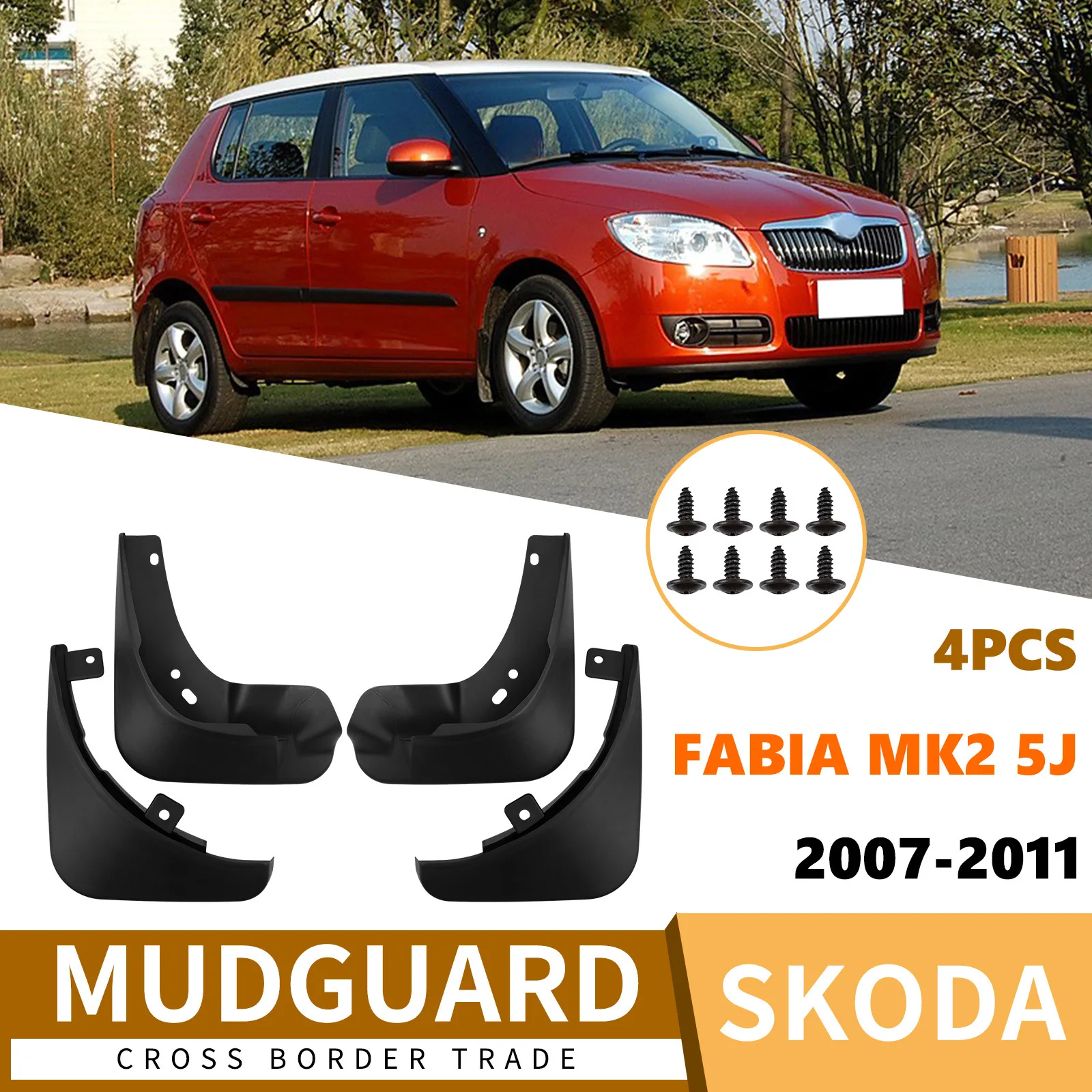 For Skoda Fabia MK2 5J 2007-2011 Fabia fender skin mud flaps fender flares