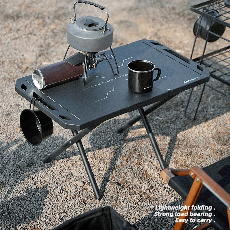 Outdoor Camping Stainless Steel Folding Table Removable Multi Functional Aluminum Table Picnic BBQ Camping Blackening Table