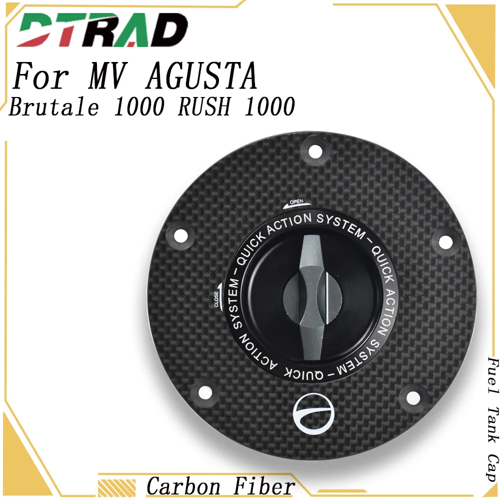 For MV Agusta Brutale 1000 2019-2025 RUSH 1000 2020-2025 Carbon Fiber Quick Filling Plug Fuel Tank Cap Keyless Oil Gas Cover