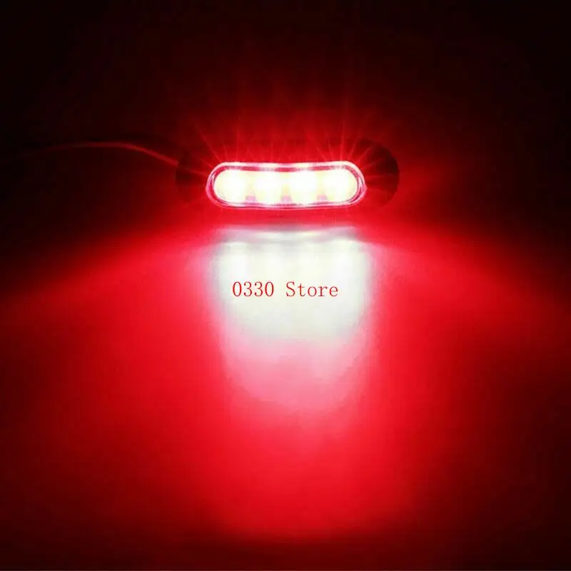 4LED Waterproof Marine Navigation Light 12V Corrosion Resistant Side Marker Lamp