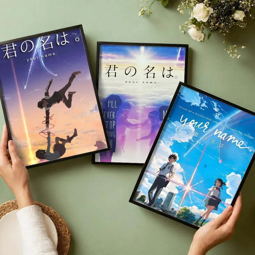 Your N-Name Anime Poster Stickers HD Painting Self-Adhesive Art for Bedroom Living Room Home Decor Modern Wall Decals Gift