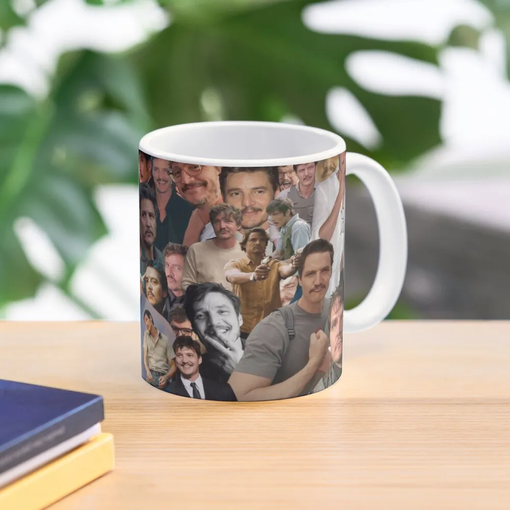 Pedro Pascal Collage For Mug Classic  Mug Picture Tea Printed Coffee Simple Photo Image Handle Round Design Drinkware Gifts Cup