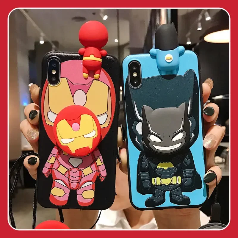 Spider-Man anime mobile phone case suitable for 12promax 13pro/11pro soft shell protective cover 7P XR cartoon soft shell