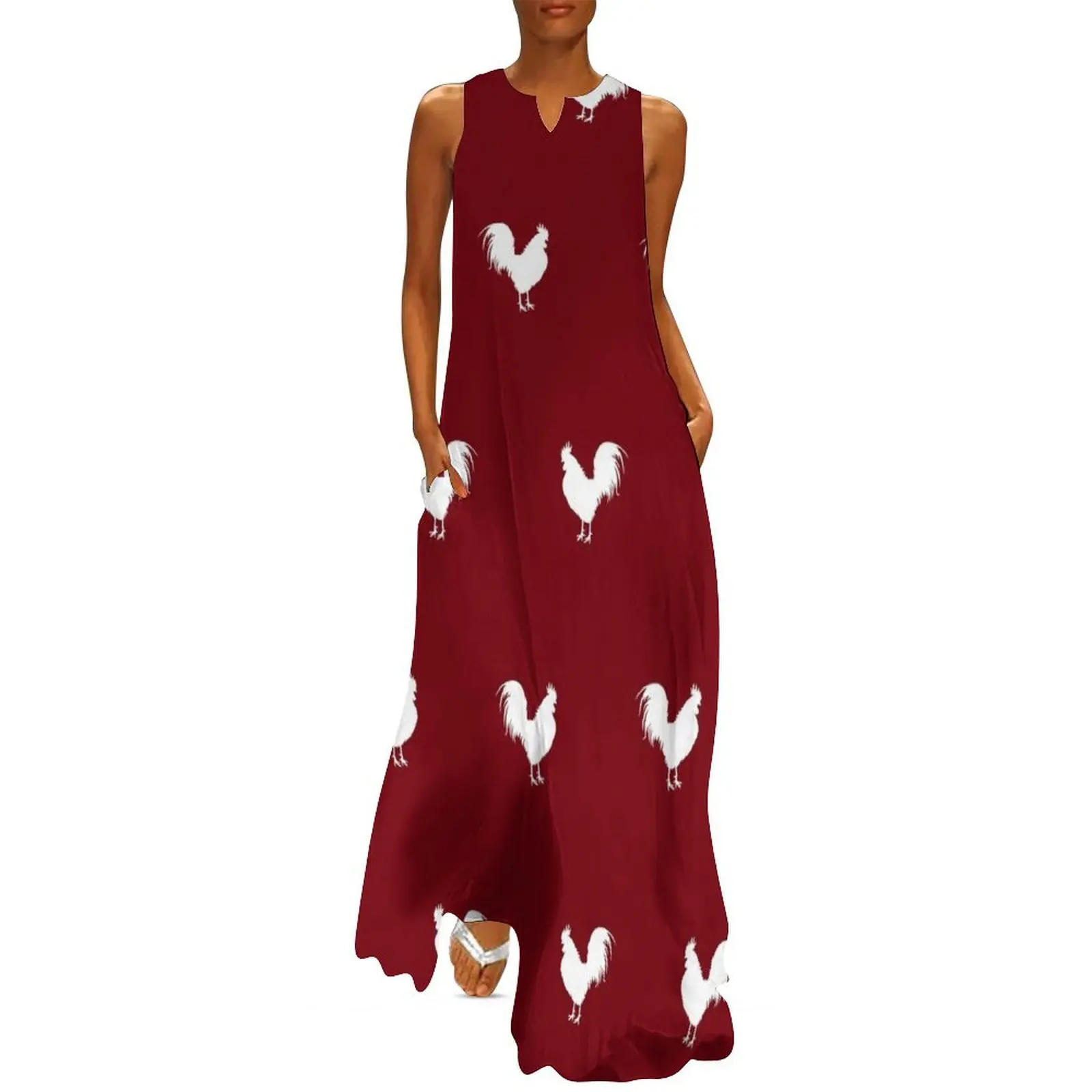 Rooster White Long Dress dress women summer 2025 dresses women summer 2025 women's summer dresses 2025 Dress