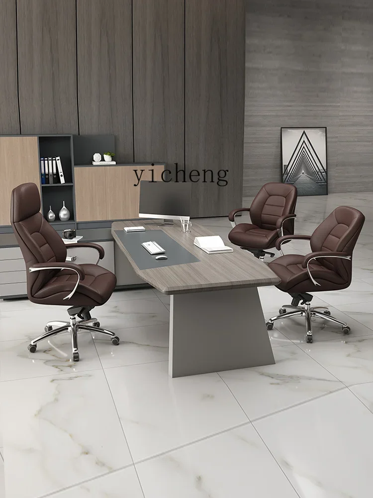 XL Leather Executive Chair Business Comfortable Office Chair High-End Computer Chair