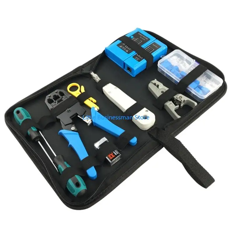 RJ45 RJ11 RJ12 Ethernet Cable Tool Set for Crimping and Wire Order Checks M76A