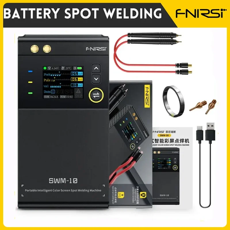 FNIRSI SWM-10 Mini Batterij Puntlasser Draagbare Lasapparaat Machine Verstelbare MAX 0.25mm 18650 Batterij Nikkel Vel Ijzeren plaat