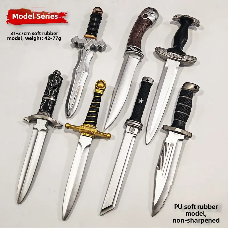 Espada corta de espuma segura, modelo de juguete, cuchillo de cazador Jolter, Mini daga de simulación, Material de goma plástico de estilo Simple moderno, regalo