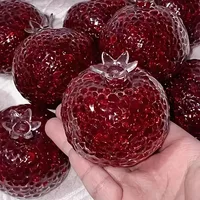 1PC Pomegranate-Shaped Stress Relief Ball Creative Malleable Durable Acrylic Squeeze Toy Fun Novelty Holiday Party Gifts 2