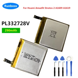 Original New PL332728V 332728 290mAh Battery For Huami Amazfit Stratos 2 A1609 A1619 Smart Watch Batteries