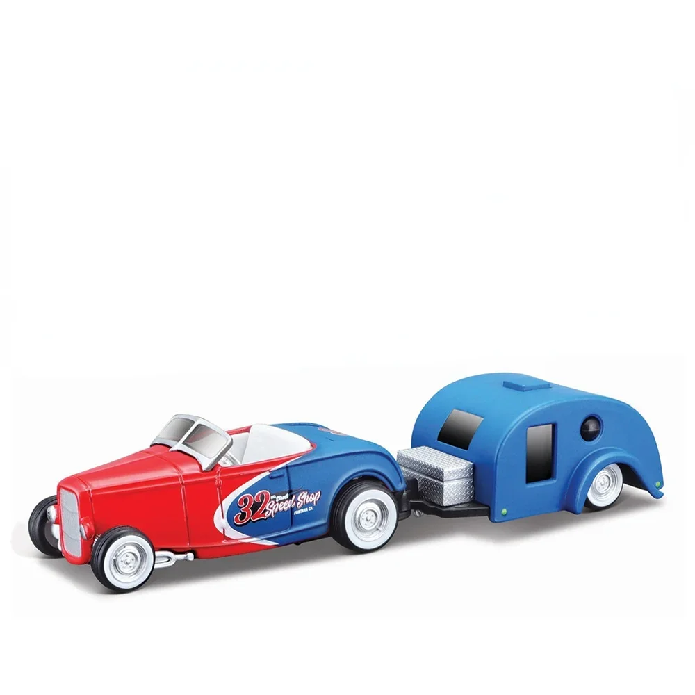 Maisto 1:64 Volkswagen Van Samba  Alameda Trailer Trailer Model Simulation Car Model Alloy Car Toy Male Collection Gift