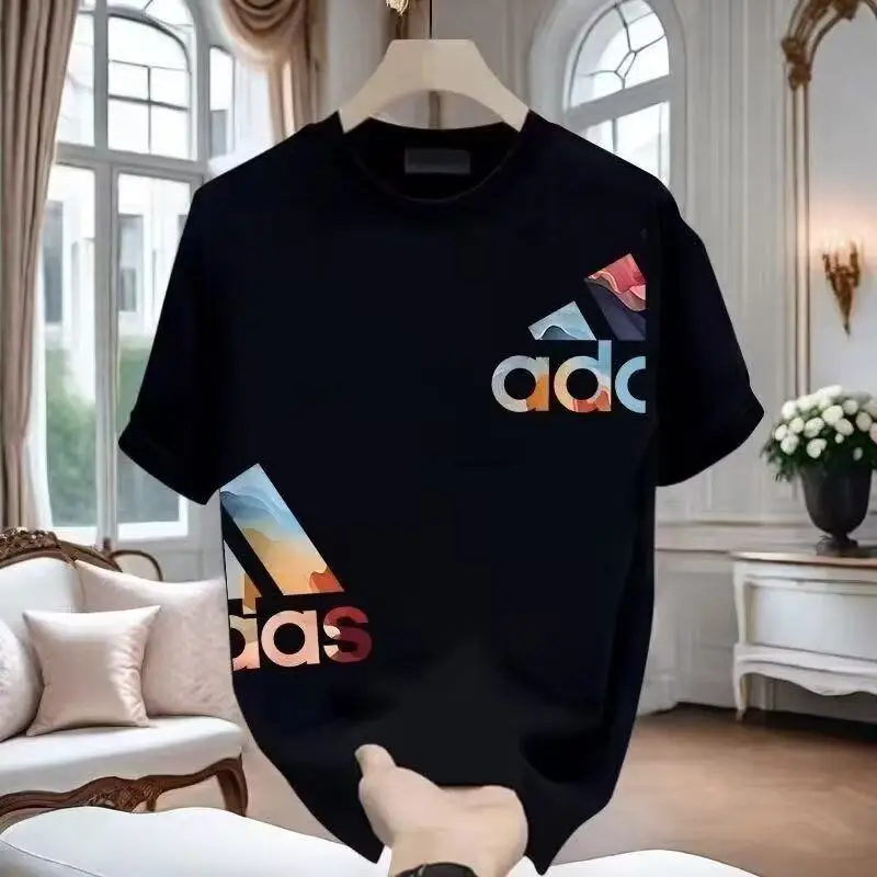 2026 New Y2K Luxury Inspiration T-Shirt 100%Cotton Oversized Short Sleeve Neutral Casual Top Large Crew Neck Fashion T-Shirt