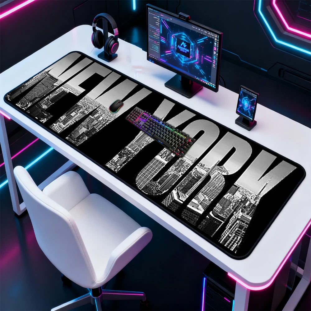 New York Mouse Pad Large Gaming 120x60 Rubber Nonslip Desk Mat 160x60cm 1400x600 Mousepad Gamer Mousepads Mausepad Deskpad