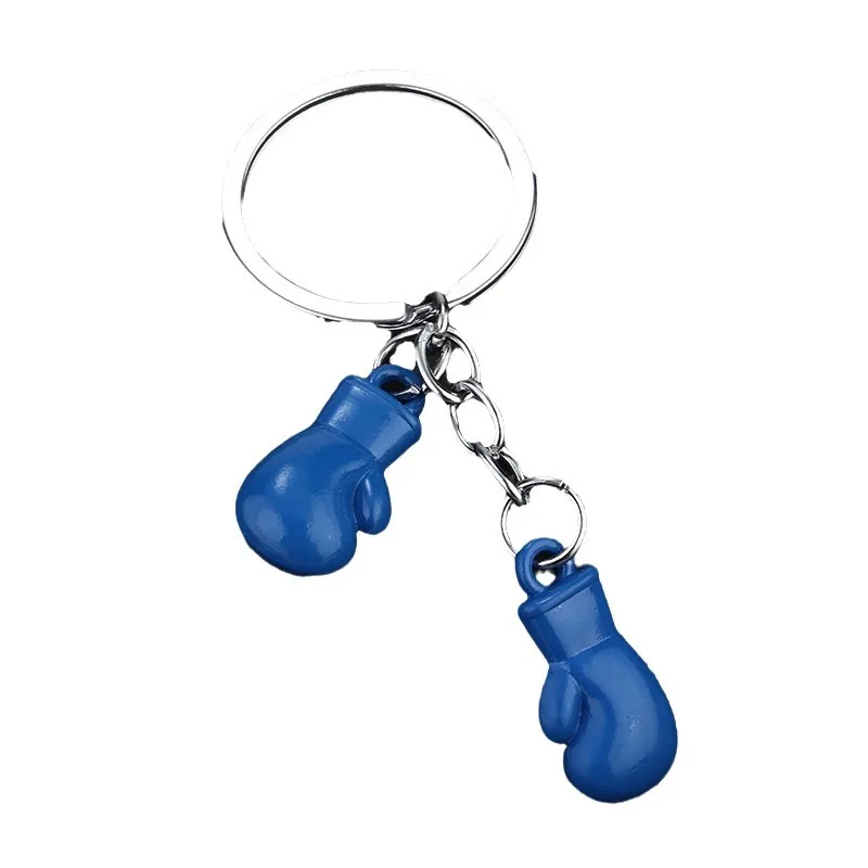 Creative Left Right Boxing Glove Keychain 3D Metal Fighting Glove Pendant Fitness Club Graduation Season Gift