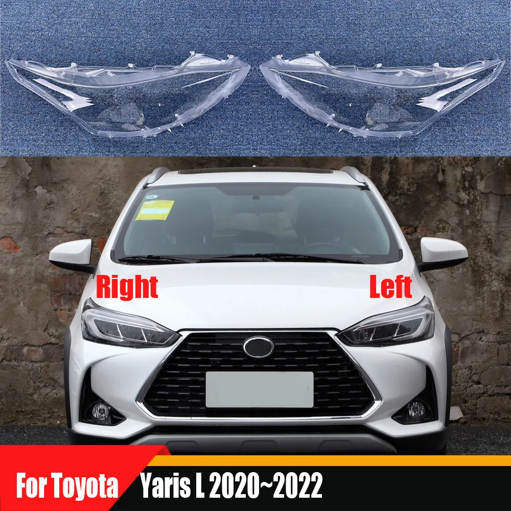 

For Toyota Yaris L 2020 2021 2022 Front Headlamp Cover Lamp Shade Headlight Shell Lens Plexiglass Replace Original Lampshade