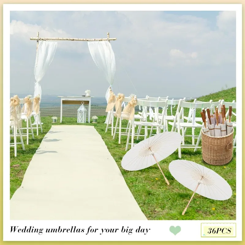 33 بوصة المظلات الورقية ورقة مظلة المظلة الزخرفية DIY بها بنفسك اللوحة الزيتية المظلات الحرف لحفل الزفاف الزفاف