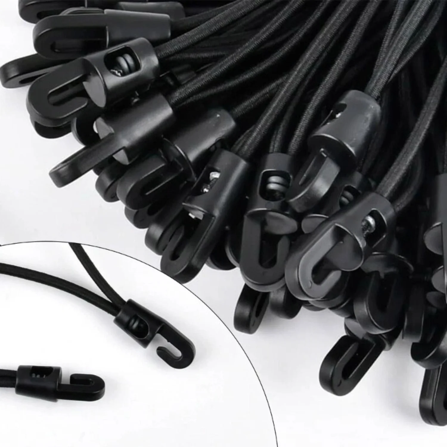 Multifunctional Elastic Bungee Ropes with Hook for Camping Luggage Bikes Cars Cord Fixed Ties High Elasticity Expander Rope Tool