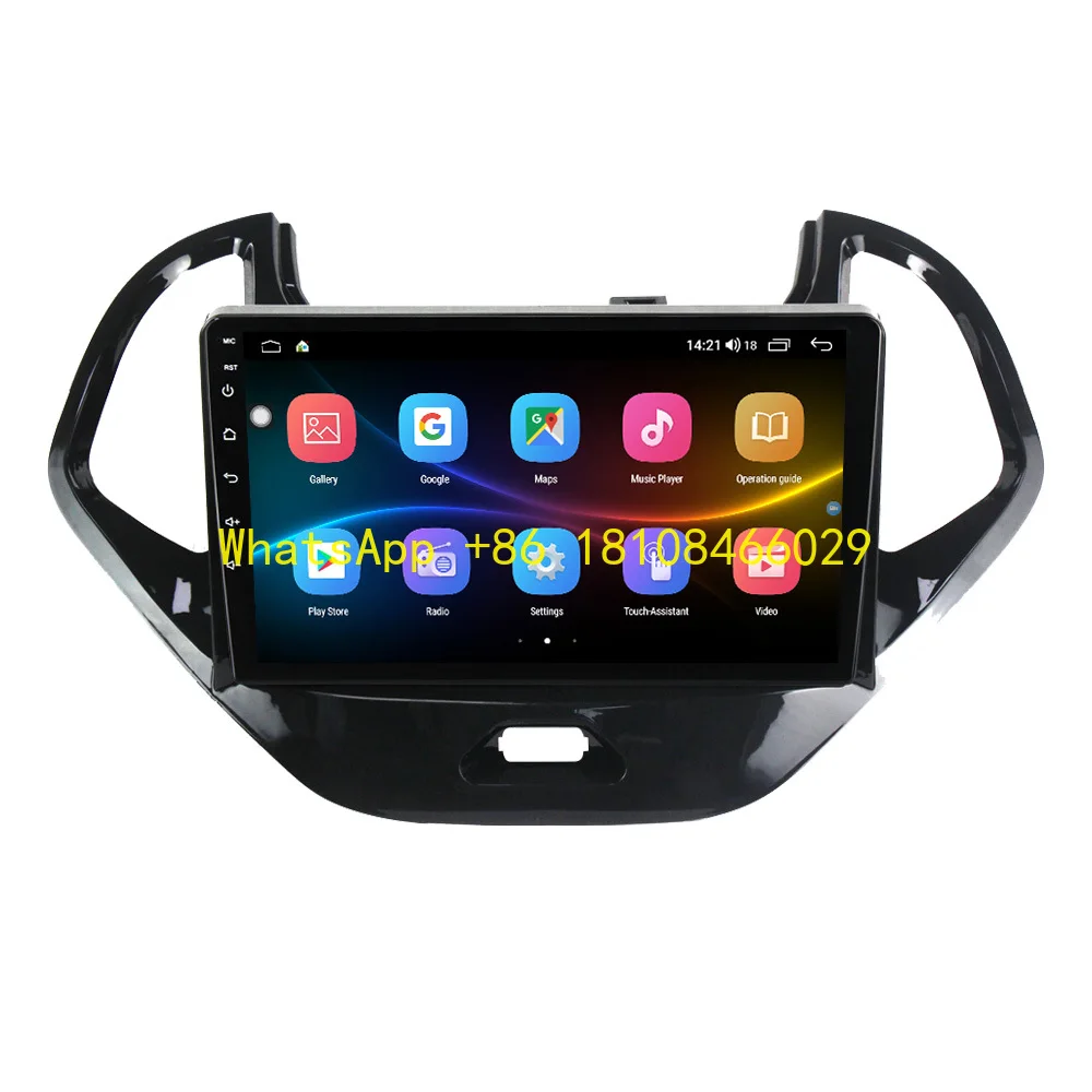 

Автомобильный DVD-плеер с сенсорным экраном Android 12, GPS-навигация со стерео радио Carplay для Ford Figo 2015-2019, автомобильный видеоплеер