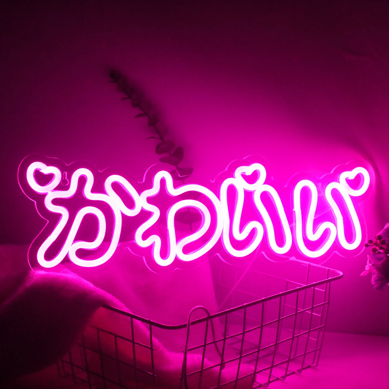 Japanese Kawaii LED Neon Sign Cute Meaning Lights Home Aesthetic Room Decoration For Birthday Party Gift Bar Wall Lamp Logo Item