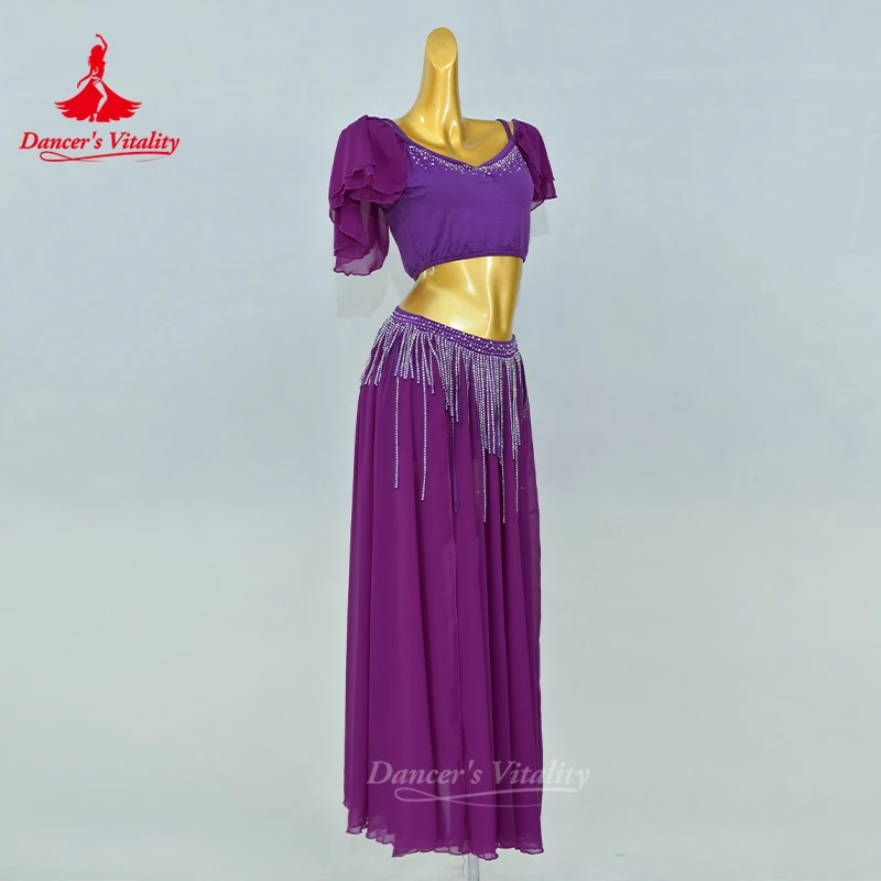 Ropa de práctica de danza del vientre, traje de gasa ligero, cómodo y elegante, personalizado, trajes de actuación de da