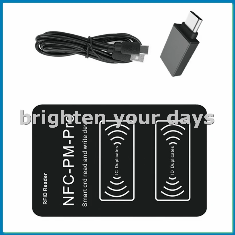 RFID Smart Chip Reader PM PRO Decoder NFC Key Copier ID IC Tag Clone 13.56Mhz 125Khz Badge Write Token Clone Card-ABAM