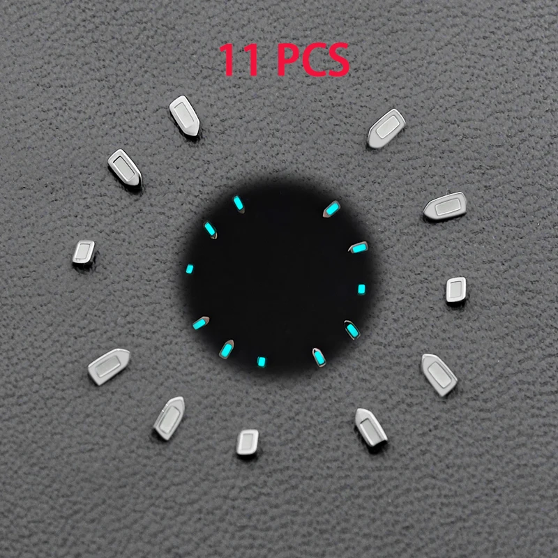 Blue Green Luminous Watch Dial Hour Indices Markers For 116509 116528 116519 SKX007 SKX009 Men's Watch Dial Accessories