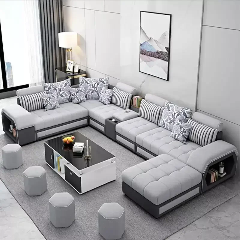 2026 Multifunctional living room combination sofa set 7 seat sofa set furniture living room sofa
