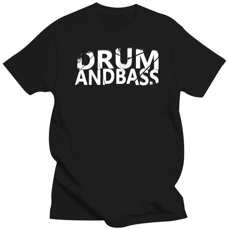 Drum And Bass T Shirt For Men Round Neck Novelty Crazy T Shirt Solid Color Male Plus Size 3xl Hilarious Pop Top Tee