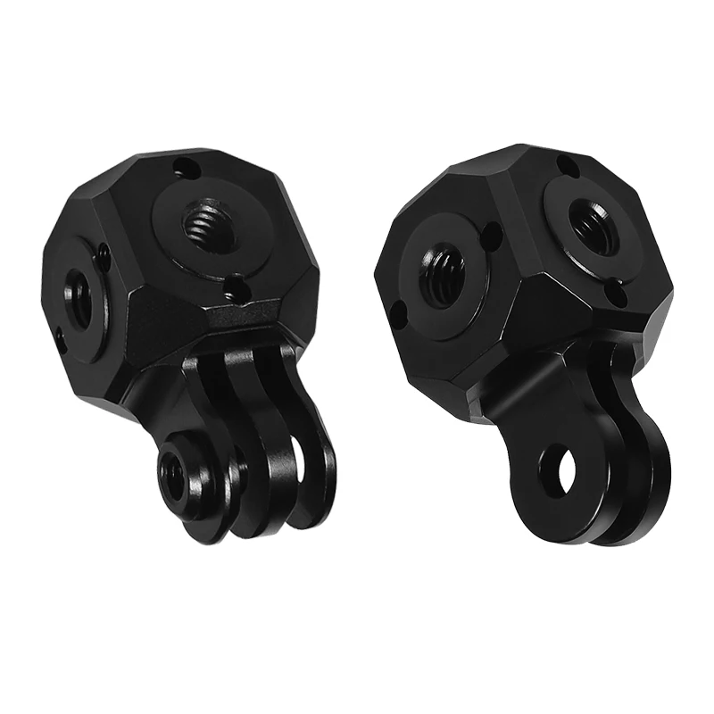

Aluminum Alloy Block Cube Bracket Fixing Connector with ARRI 1/4" 3/8" Adapter for Gopro 2-Slot/3-Slot Photography Accessories
