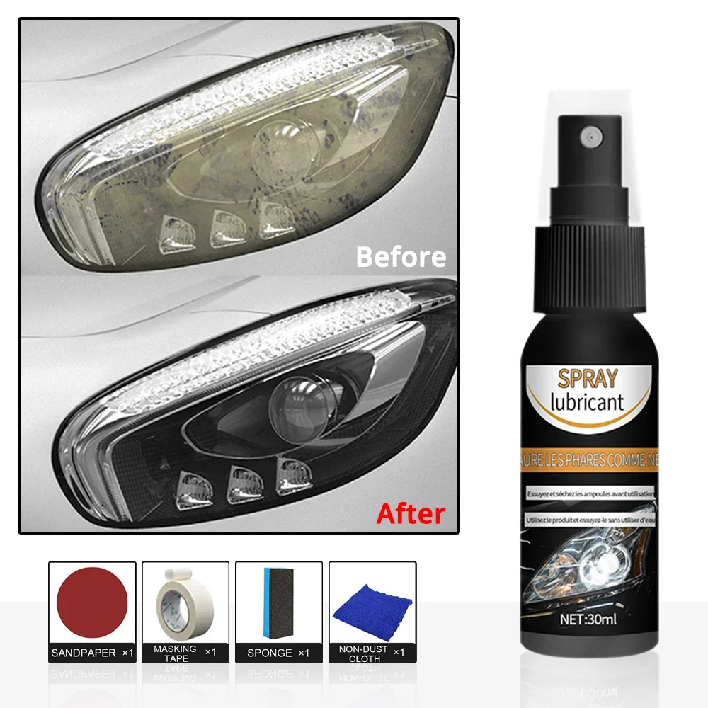 

Car Headlight Polishing Agent Scratch Remover Repair Fluid Maintenance Renewal Polish Clean Liquid Kit Auto Accessorie Cleaner