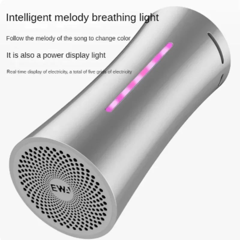 Ewa A115 Metal Led Lighting Wireless Mini Subwoofer Outdoor Portable Long Battery Life Caixa De Som Bluetooth Speaker Sound Box