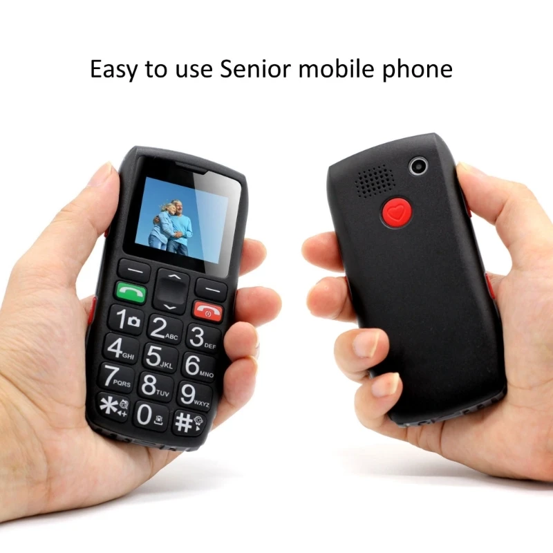 Large Button Cellphones for Senior,Waterproof,1.8\'\' Colorful Digital Screen Fast Dialling,FM Radio,Flashlight 1400mAh