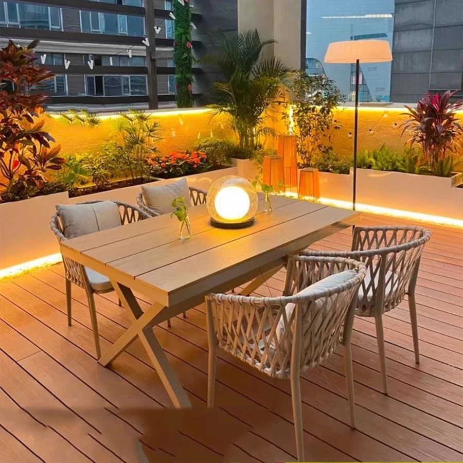 

Luxury Garden Furniture Outdoor Sets Unique Nordic Wood Outdoor Furniture Sets Sectional Waterproof Modern Muebles Home Decor