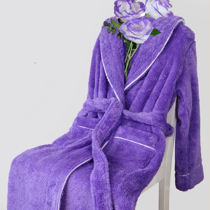 

2025 Autumn Winter Thick Coral Fleece Kimono Gown Men Soft Sleepwear Autumn and Winter New Loungewear Intimate Lingerie Bathrobe