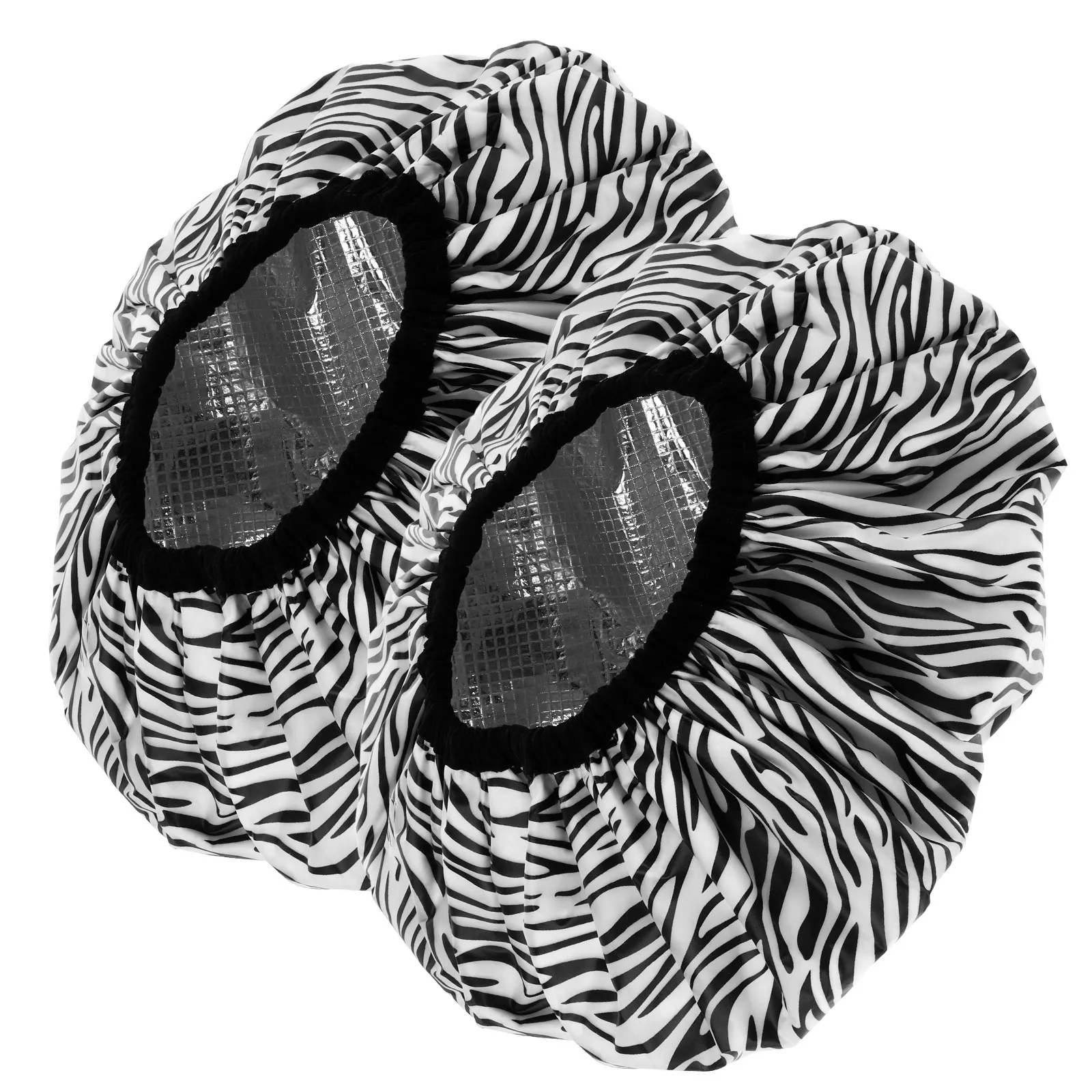 2Pcs Reusable Hair Processing Cap Tin Foil Material Self Heating Non Electric for Heat Protection Deep Conditioning Waterproof