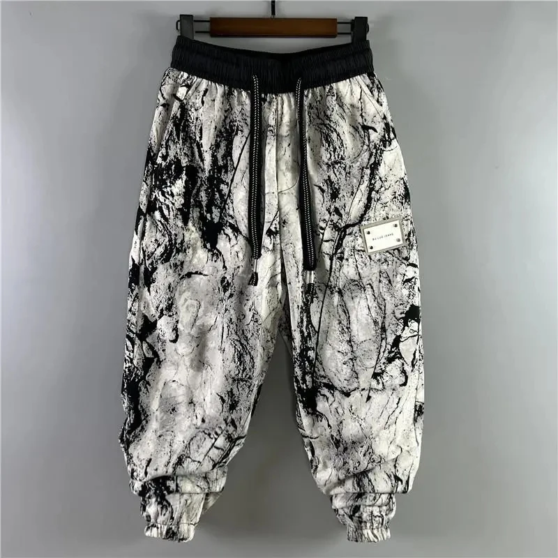

Trousers Summer 2024 Men's Pants Loose Print Casual Pants Trend Personality Korean Baggy Pantalones Hombre All-match Streetwear