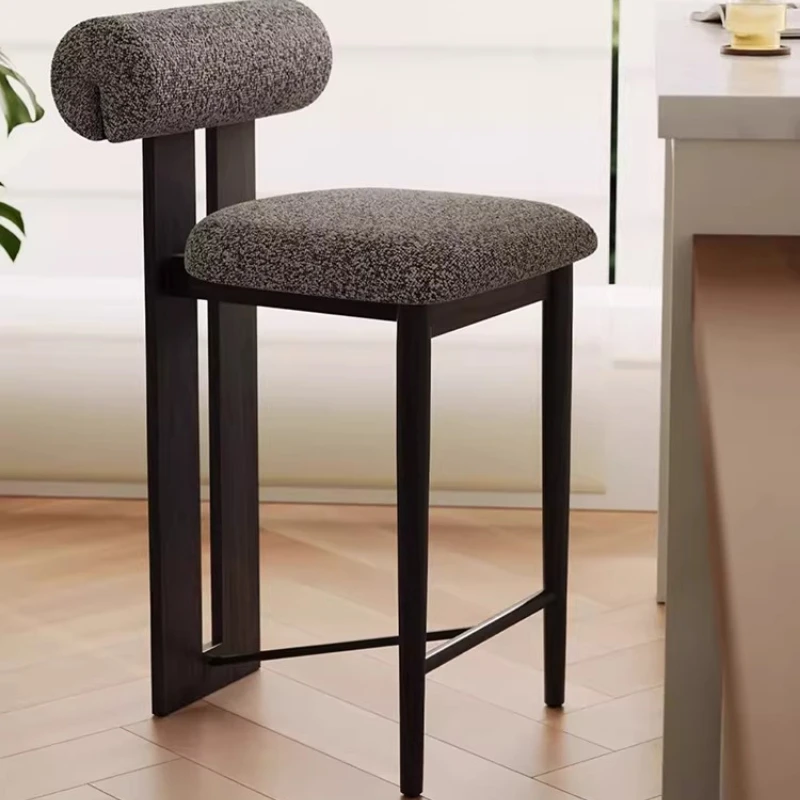 

Эргономичный традиционный барный стул со спинкой, банкетный американский барный стул, элегантный декор, современная барная мебель из велюра