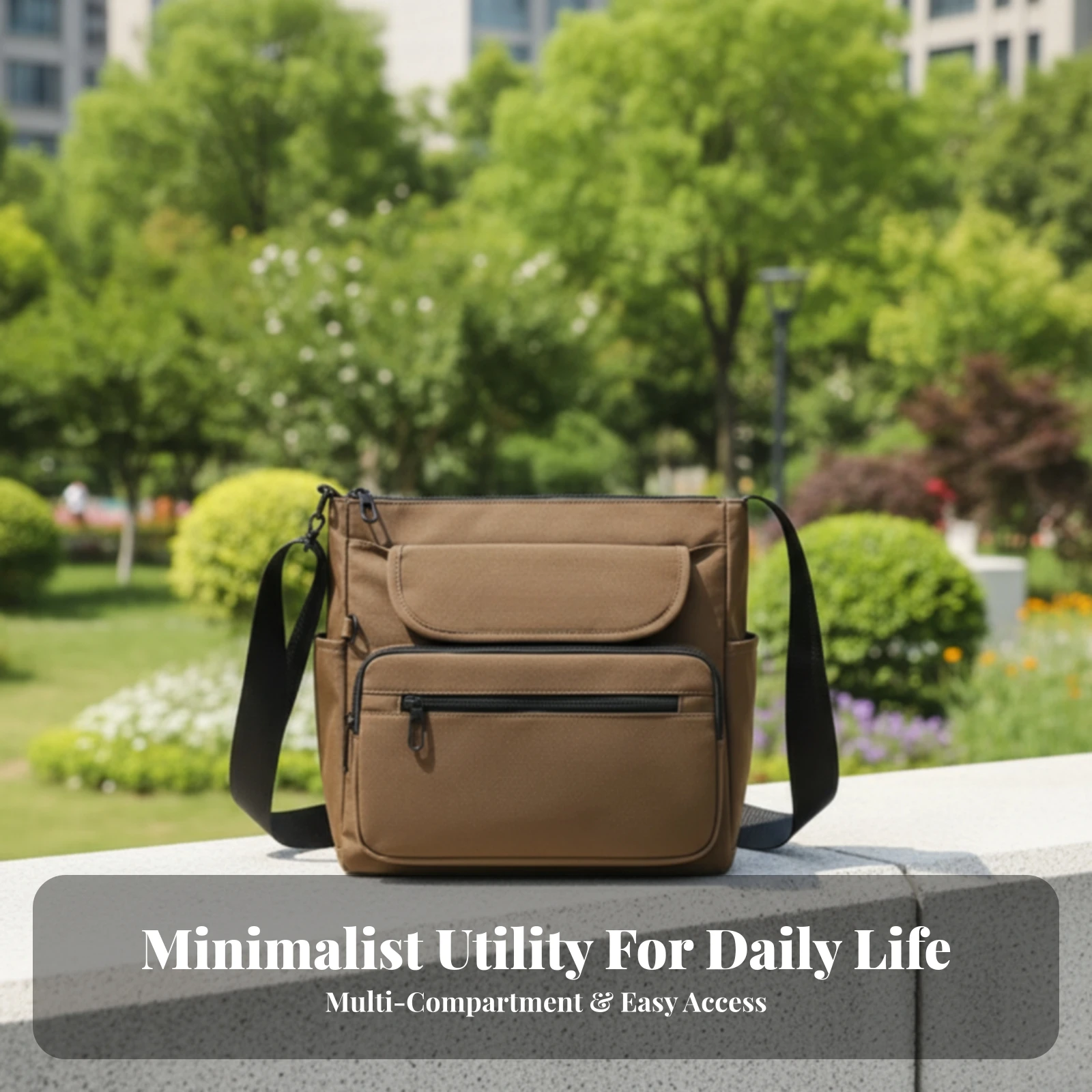 Nylon Shoulder Bag Roomy Nylon Crossbody Bag Purse Long-Lasting Handsunrestricted for Travelers, Everyday Carry, Travel