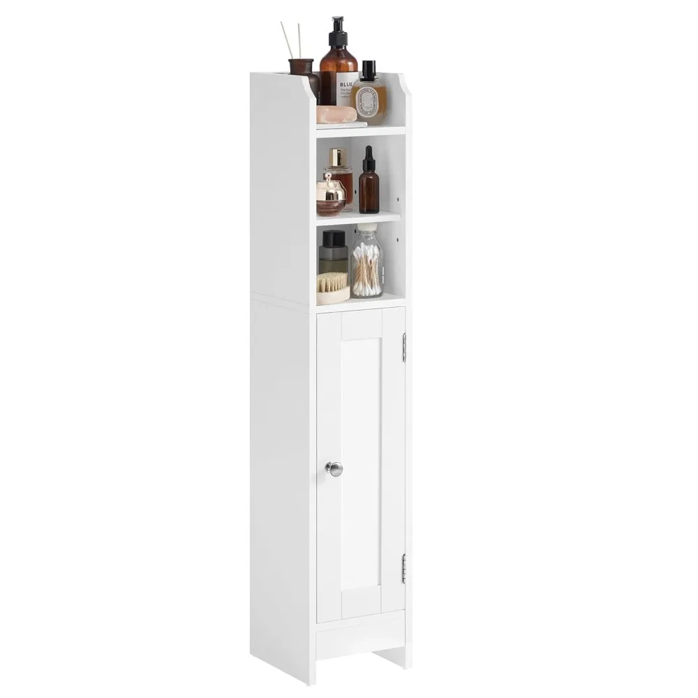 

Small Storage Corner Floor Cabinet with Door, 7.9 x 7.1 x 36.2 Inches, Narrow Toilet Paper Storage Holder, Customized