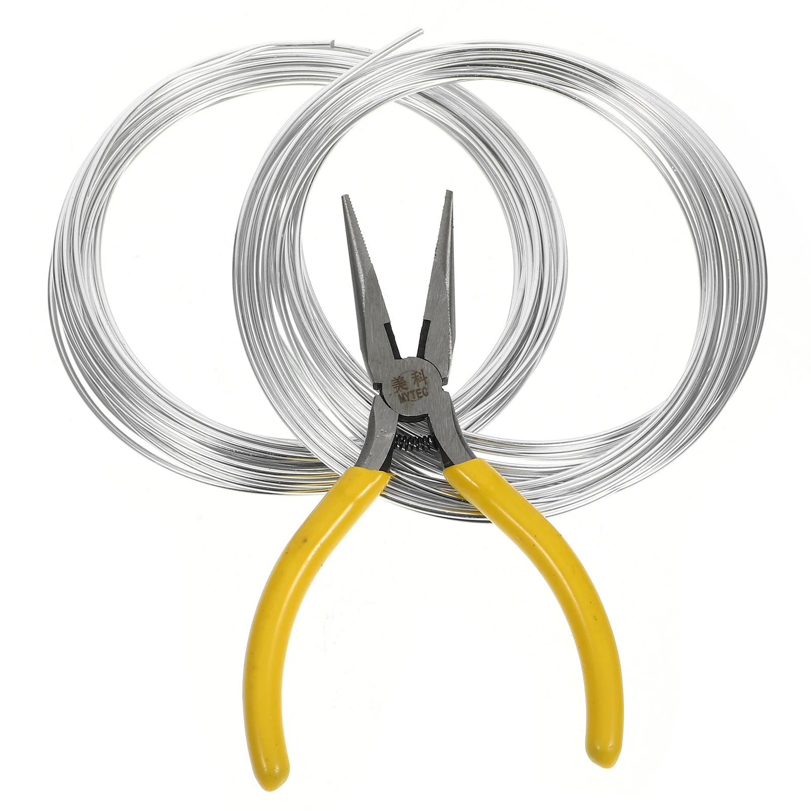 

2mm Silver 10M Metal Wire for Gardening Floral Arrangements Handicrafts Pliers Included Thick Flexible Wire Suitable Gardening