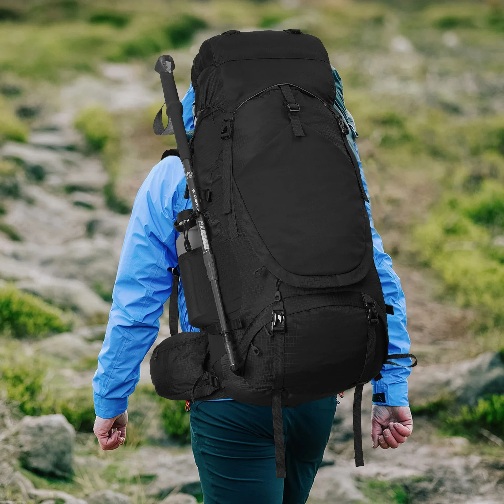 80L large-capacity waterproof mountaineering bag for men and women, shoulder leisure sports  backpack
