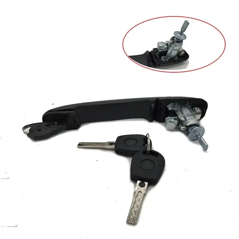 6K0837206 6K0837205 FRONT LEFT RIGHT DOOR HANDLE WITH LOCK BARREL FOR FORD GALAXY 1995-2006 33MM PIN LENGTH
