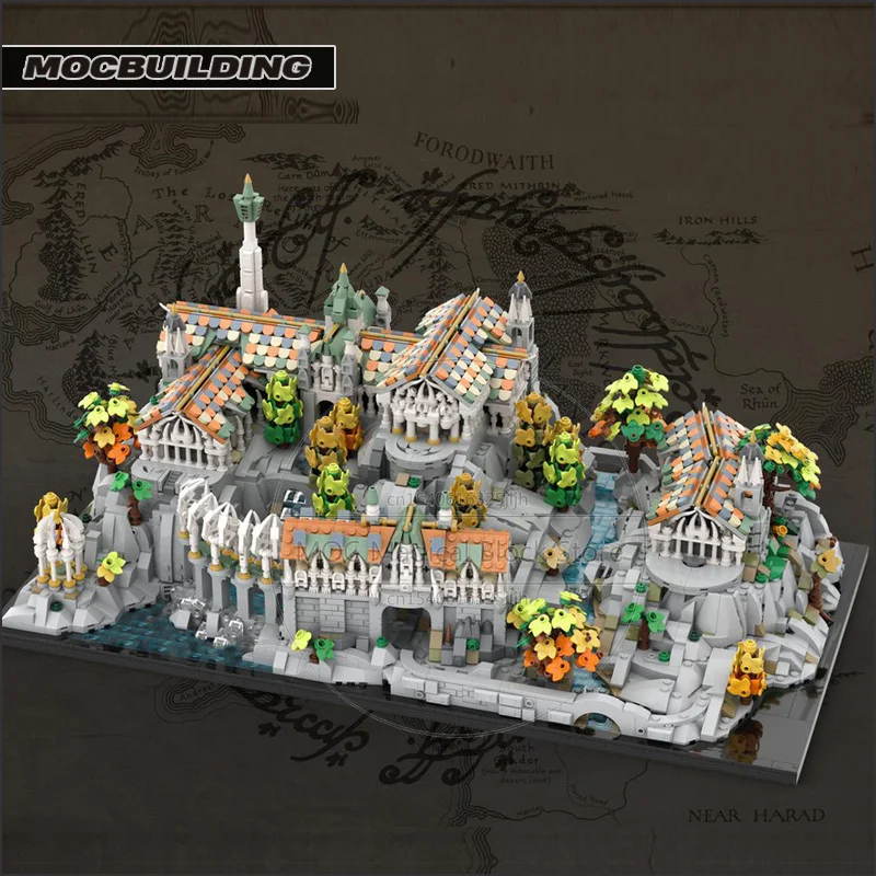 指輪物語 MOC リベンデル ミニクラフト 組み立てブロック 有名建築模型 コレクション おもちゃ テクノロジーブリック ディスプレイ ギフト