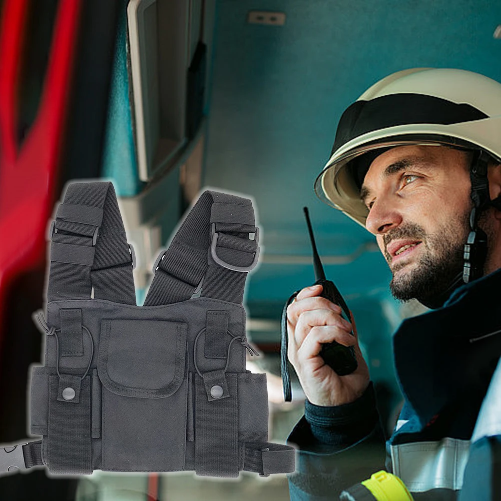Radio Harness Chest Front Pack Adjustable Strap Outdoor Chest Rig Bag Waterproof for Baofeng UV-5R UV-82 BF-888S Walkie Talkie