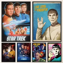 Classic Movie S-Star T-Trek Poster stampe Vintage Art Home Painting bagno cucina Bar accessori Wall Sticker Small Size