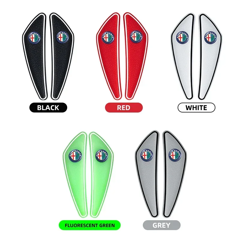 4pcs Car Logo Bumper Anti-Collision Strip For Alfa Romeo Mito Brera 147 Giulietta 159 156 Stelvio Sportiva Giulia Accessories