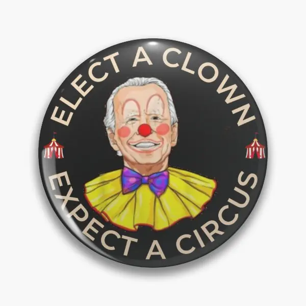 Biden Circus Clown  Soft Button Pin Clothes Metal Collar Gift Lover Cute Badge Decor Fashion Women Hat Jewelry Funny Creative