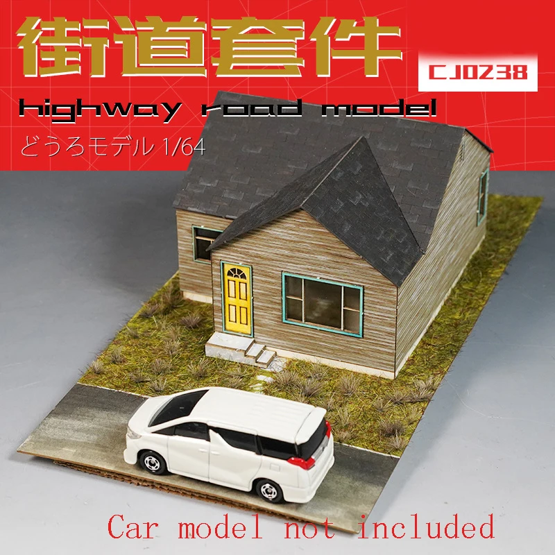 

Модель автомобиля 1/64, сборная модель здания-виллы для уличной сцены, подставка для демонстрации автомобиля, сцена для песочницы, DIY