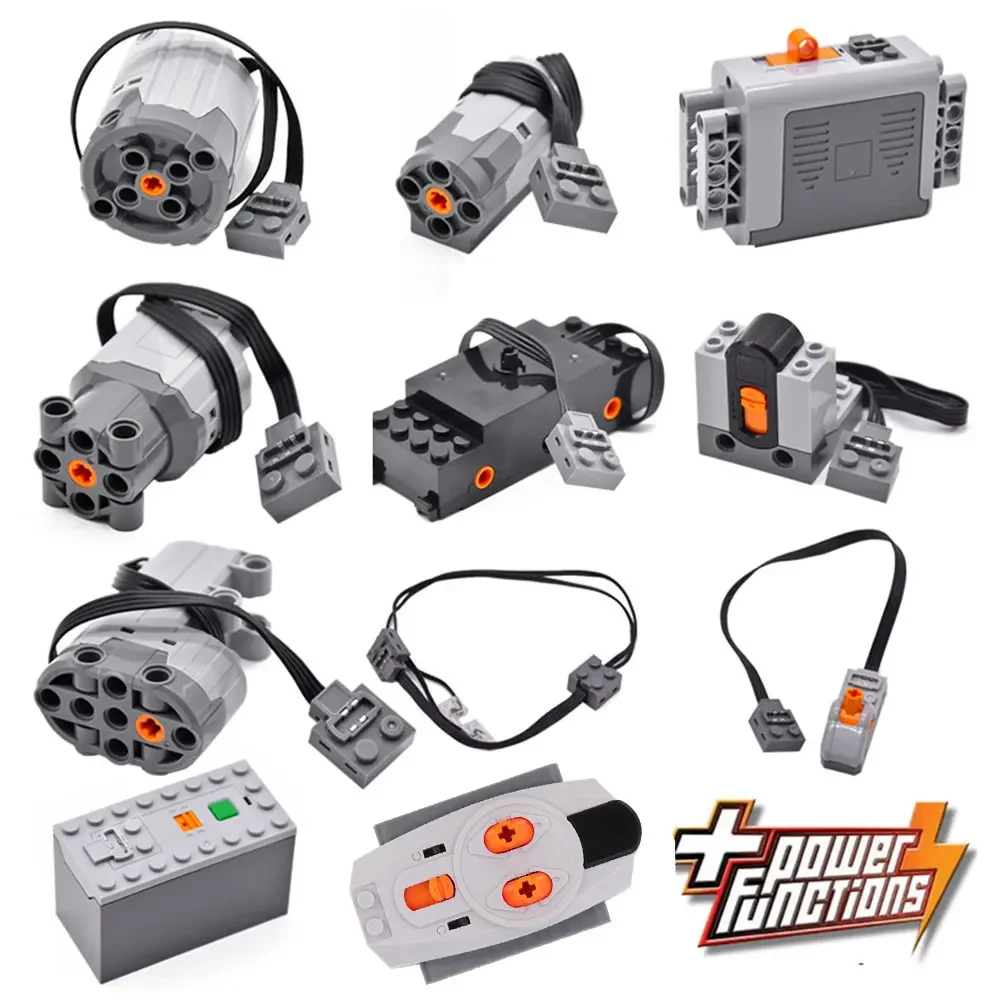 Technical Motor Parts Multi Power Functions 8883 8293 Tool Servo Train Motor PF Model Sets Building Blocks Compatible Legoeds